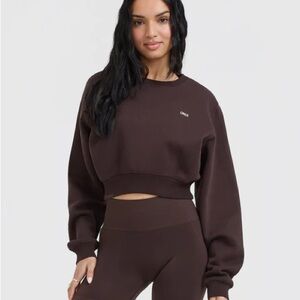 Oner Active Cozy Crop Sweatshirt - Dark Chocolate